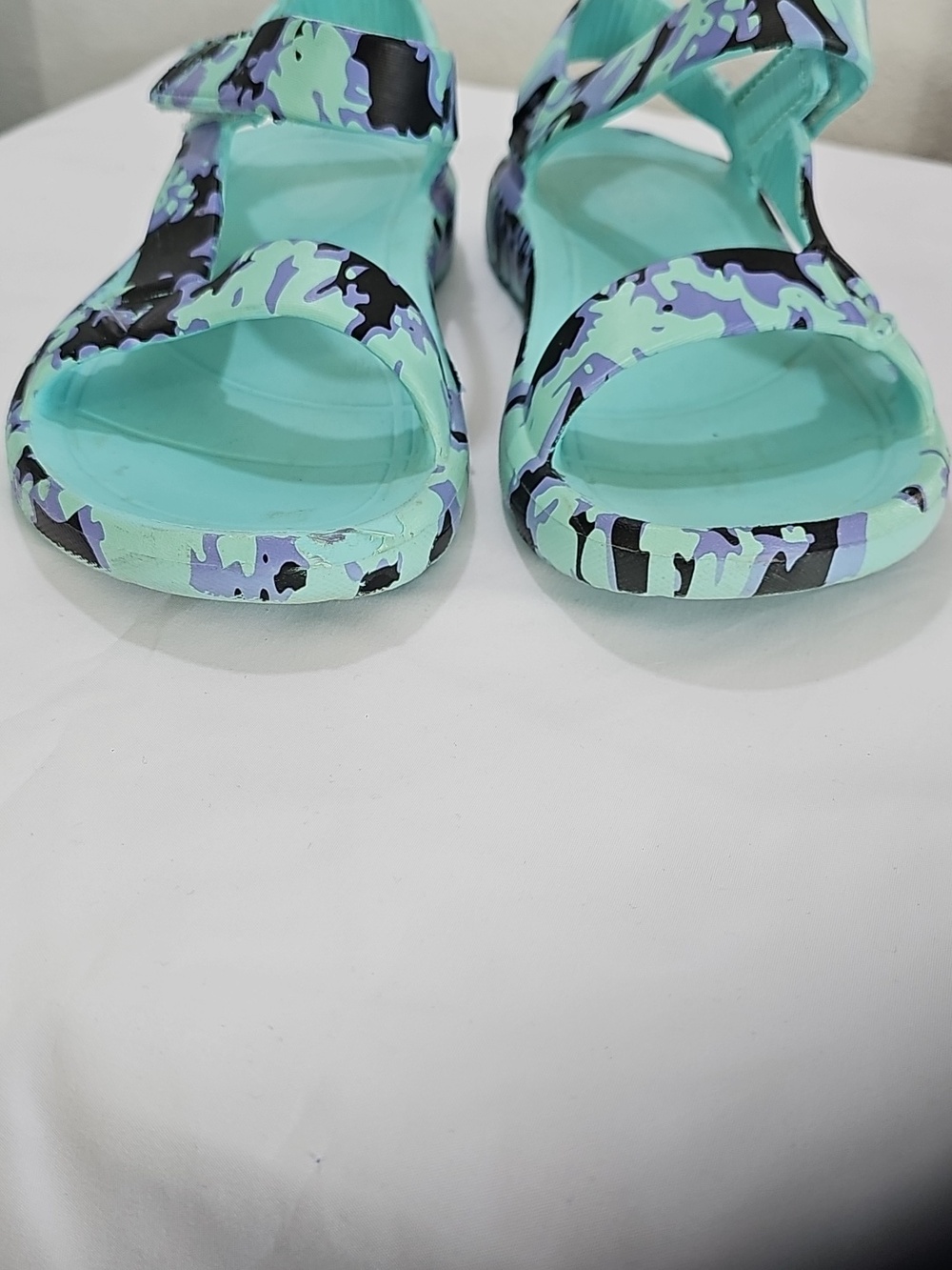 Ocean + Coast Minty Aqua Tie Dye Sandals Size 8 Womens Brands - Picture 10 of 14